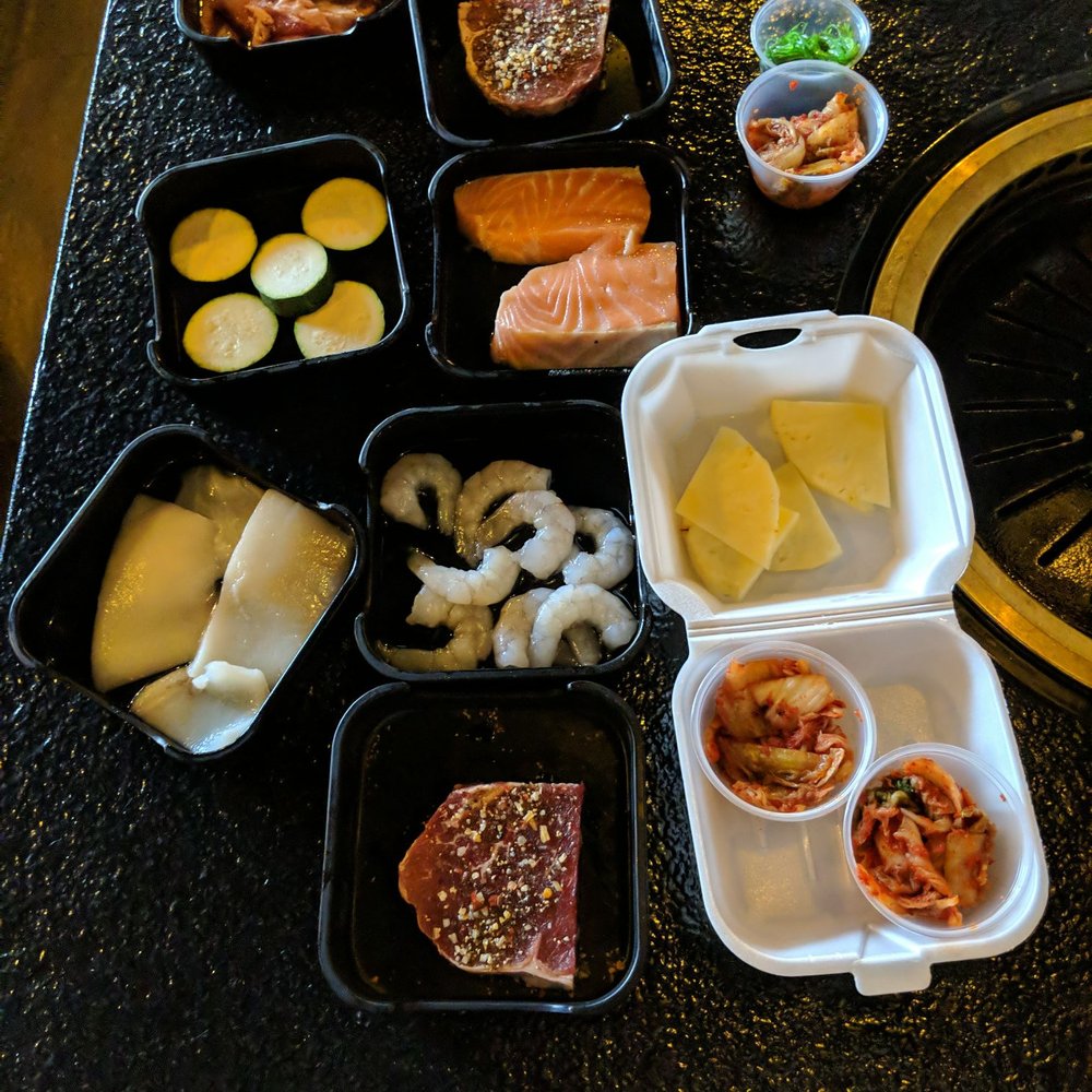 Chako - How some of the food came in sauce containers - Barbeque Near Me - Aurora, Ontario Chako - How some of the food came in sauce containers - Barbeque Near Me - Aurora, Ontario