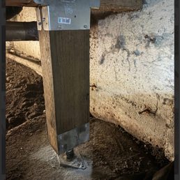 This is just 1 of 8 posts they fixed for me in addition to the construction and installation of the French drain. This is just 1 of 8 posts they fixed for me in addition to the construction and installation of the French drain.