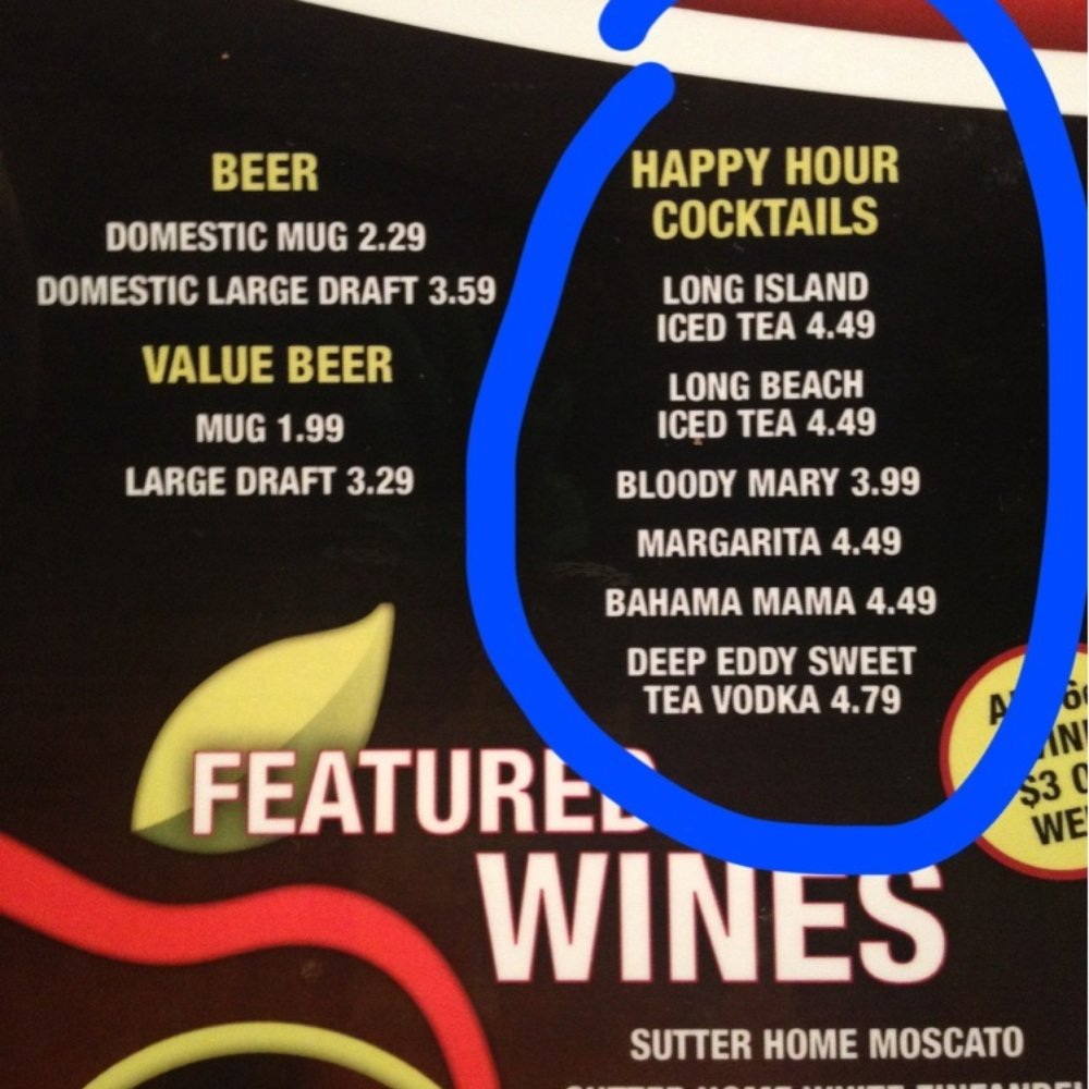 Applebee's Grill + Bar - Happy hr specials...waiter said it's all day, every day :0 - American Near Me - San Antonio, Texas Applebee's Grill + Bar - Happy hr specials...waiter said it's all day, every day :0 - American Near Me - San Antonio, Texas