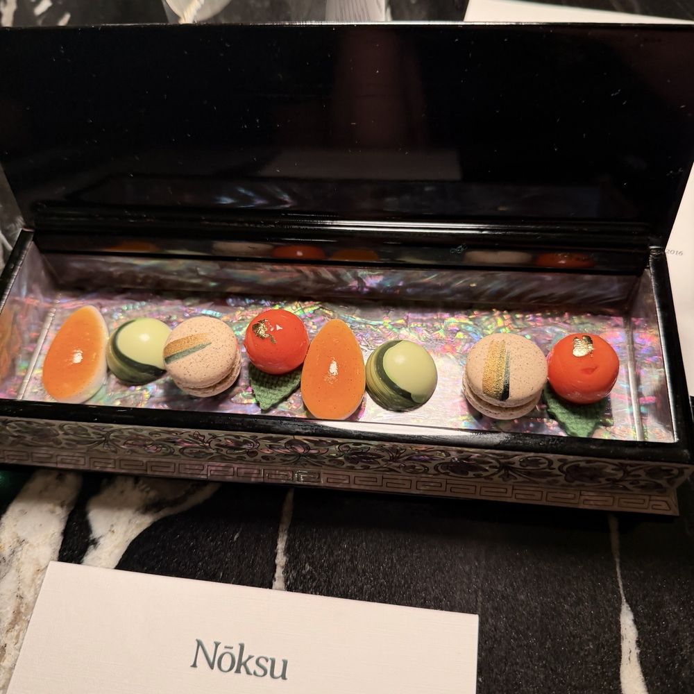 Nōksu - A bonbon box at the end of the experience - Seafood Near Me - New York, New York