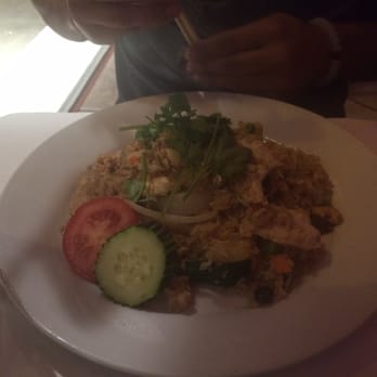 Thai Bros - Pineapple fried rice with chicken and shrimps - Thai Near Me - Laguna Beach, California Thai Bros - Pineapple fried rice with chicken and shrimps - Thai Near Me - Laguna Beach, California