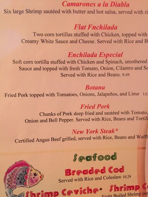 Menu photo 4 Manuel's Mexican Restaurant Green Valley, AZ