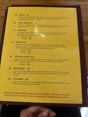 Menu photo 4 El Vaquero Cody, WY