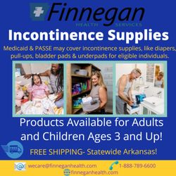 Incontinence supplies for children 3+ and adults with medical diagnosis.