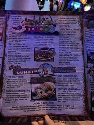 Menu photo 5 Baja Sharkeez Newport Beach, CA