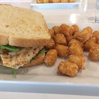 Over Easy - Ancala - California chicken sandwich on sourdough with tater tots - Breakfast & Brunch Near Me - Scottsdale, Arizona