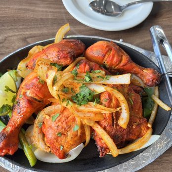 Taj Chaat House - My absolute favorite! Tender, pump, juicy and flavorful Tandoori Chicken! - Indian Near Me - Simi Valley, California Taj Chaat House - My absolute favorite! Tender, pump, juicy and flavorful Tandoori Chicken! - Indian Near Me - Simi Valley, California