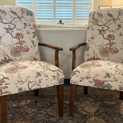Pabros Upholstery - Two gorgeous chairs thanks to Pabro's. Thank you Rich and Corrie.