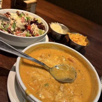 Firebirds Wood Fired Grill - Corn tortilla soup and salad - Seafood Near Me - Gainesville, Virginia Firebirds Wood Fired Grill - Corn tortilla soup and salad - Seafood Near Me - Gainesville, Virginia