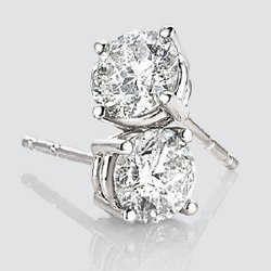 White gold diamond studs!!