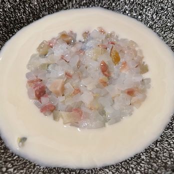 Suculent - Cuttlefish and Iberian Pork Jowls Tartare with Almond Milk - Spanish Near Me - Barcelona, B