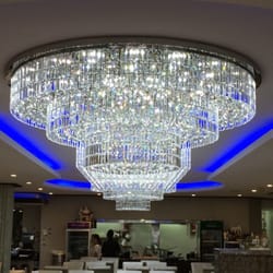 Asia - It's all about the chandeliers in here. But the do food too ;)