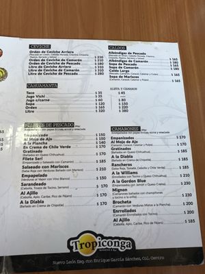 Menu photo 3 Tropiconga Restaurant Hermosillo, SON