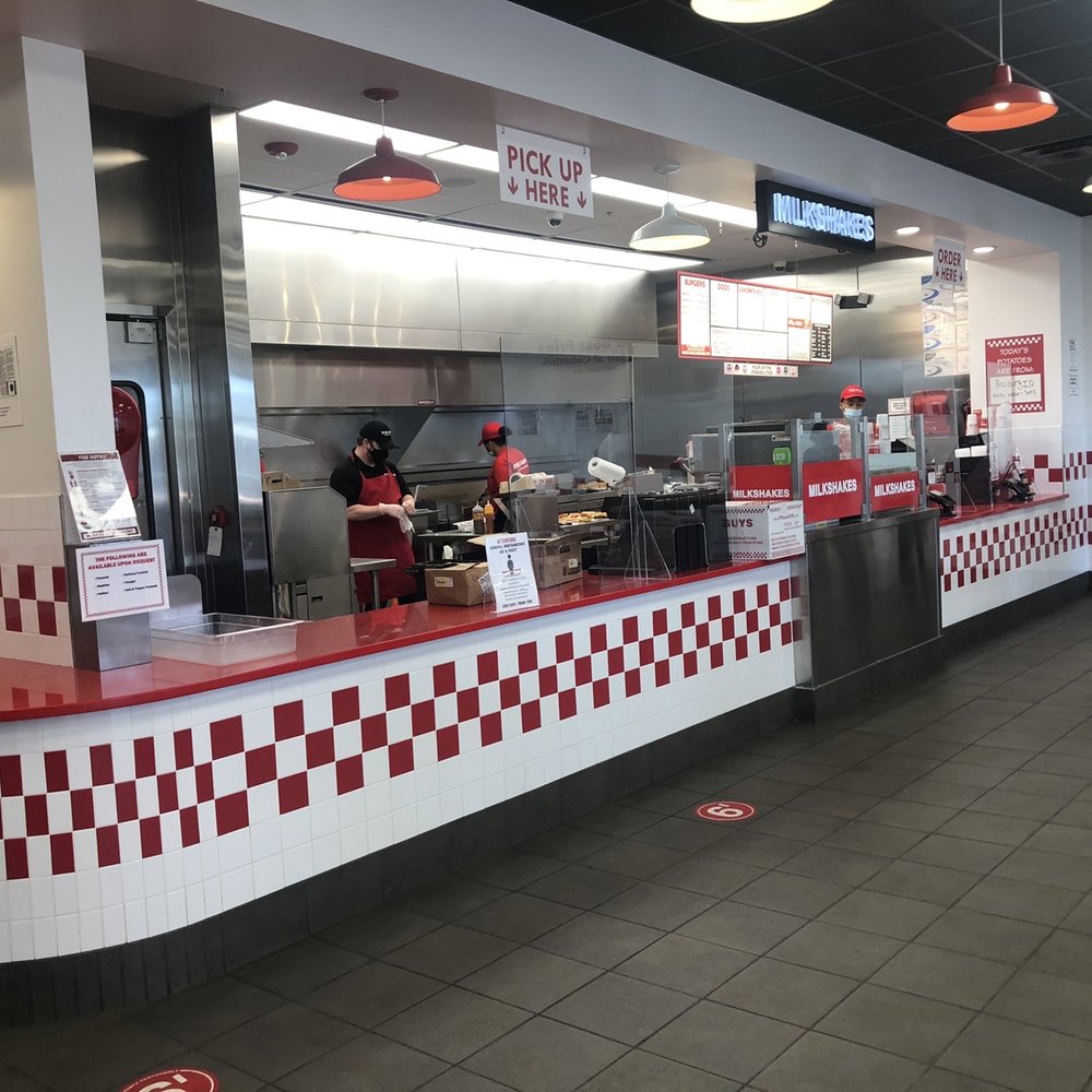 a restaurant with a checkered counter a restaurant with a checkered counter