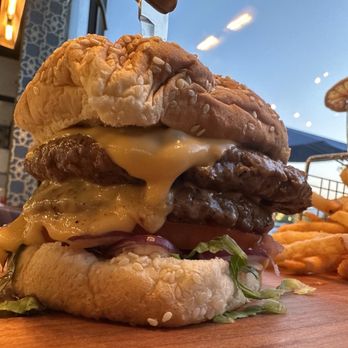 Blue Fig Garden - Blue Fig Signature Burger (on kids menu) - Mediterranean Near Me - Cherry Hill, New Jersey
