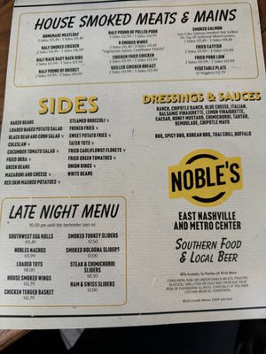 Menu photo 2 Noble's Kitchen & Beer Hall Nashville, TN Menu photo 2 Noble's Kitchen & Beer Hall Nashville, TN