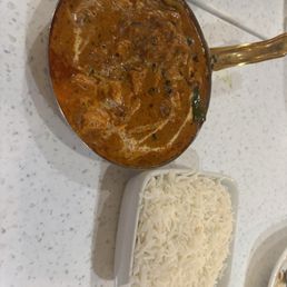 Chicken masala and rice Chicken masala and rice