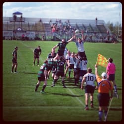 Calgary Rugby Union - Can't take me anywhere got a sliver off the bleacher the first 5 mins into the game