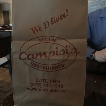 Campisi's Restaurant - They deliver...bagged up all our Togo order by person. - Italian Near Me - Fort Worth, Texas