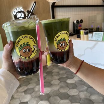 Boba the Great - STRAWBERRY MATCHA LATTE with soy and oakmilks. - Coffee & Tea Near Me - Los Angeles, California