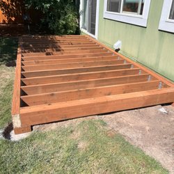 Clean Cut Fencing - deck frame with 12 in on center joist