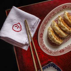 Mr. H - Chicken Dumplings
Sesame chicken, five spice, hoisin, green onion, leek blossom