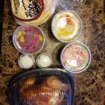 Zankou Chicken - Family meal $21.99. Serves up to 4. Whole chicken, 2 sides (baba ganoush & tahini salad), small pickled turnips, pita and 2 garlic sauces. - Mediterranean Near Me - Pasadena, California