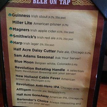Corcoran's Grill & Pub - Beer On Tap Menu - American Near Me - Chicago, Illinois Corcoran's Grill & Pub - Beer On Tap Menu - American Near Me - Chicago, Illinois