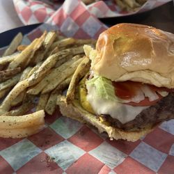 Milk & Honey Coffeehouses - Wagyu and Angus burger