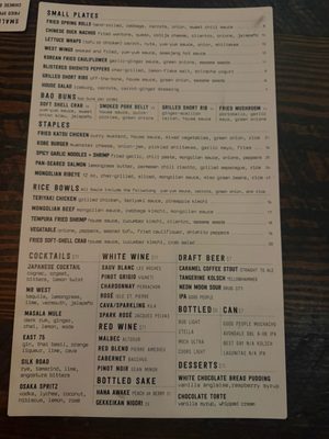Menu photo 5 EastWest Birmingham, AL