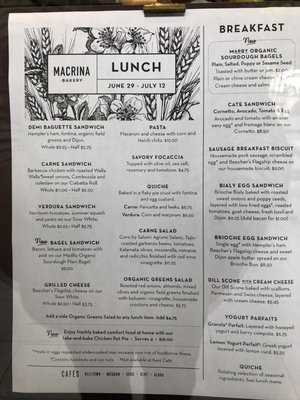 Menu photo 6 Macrina Bakery & Cafe Seattle, WA