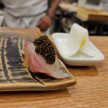 Ddobar - Hiramasa, Yozu Creme Fraiche With Radish with Golden Osetra Caviar - Bars Near Me - New York, New York