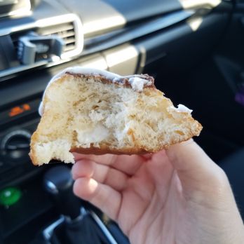Marcella's Doughnuts and Bakery - Cream inside the Long John - Donuts Near Me - Cincinnati, Ohio Marcella's Doughnuts and Bakery - Cream inside the Long John - Donuts Near Me - Cincinnati, Ohio