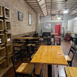 Blue Horse Wine & Martini Bar - Tables, game room.