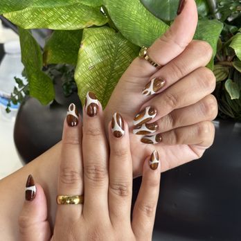 The M Salon - Gel-X set with cat eye design (done by Iris) - $90 - Hair Salons Near Me - Huntington Beach, California The M Salon - Gel-X set with cat eye design (done by Iris) - $90 - Hair Salons Near Me - Huntington Beach, California