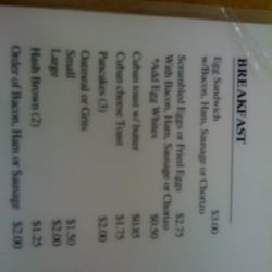 Aguila Sandwich Shop - Breakfast