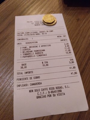Menu photo 1 Nonsolocaffé Madrid, M Menu photo 1 Nonsolocaffé Madrid, M
