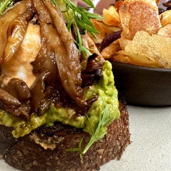 Llama Inn - Fried Egg, Roasted Mushrooms, Avocado, Market Greens - Peruvian Near Me - Brooklyn, New York Llama Inn - Fried Egg, Roasted Mushrooms, Avocado, Market Greens - Peruvian Near Me - Brooklyn, New York