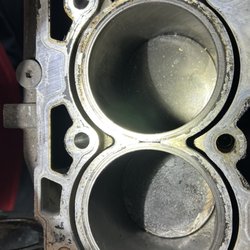 Rock City Auto Parts - Cylinder number one compared to cylinder number two. You can see scoring a number one piston.