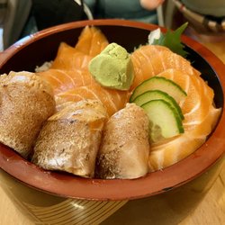 Misato - Salmon sashimi & grilled salmon bowl
