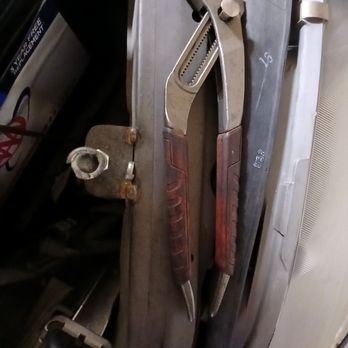 NRH Auto - "Stocky" left his channel locks under my hood, breaking my hood lock pin when he closed it. - Auto Repair Near Me - North Richland Hills, Texas