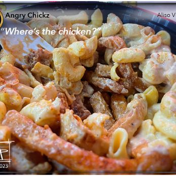 Angry Chickz - "Angry Mac" ($13) - Nice portion overall but lacking in chicken. - Chicken Shop Near Me - Aliso Viejo, California