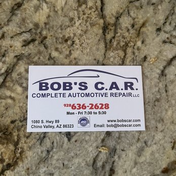Bob's Complete Auto Repair - Bob's Complete Auto Repair contact info. - Auto Repair Near Me - Chino Valley, Arizona Bob's Complete Auto Repair - Bob's Complete Auto Repair contact info. - Auto Repair Near Me - Chino Valley, Arizona