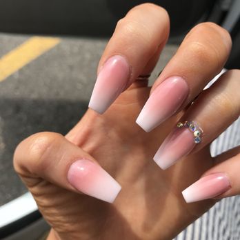 Classy Nails & Spa - Nude to white ombré - Nail Salons Near Me - Redford Charter Township, Michigan
