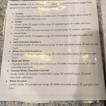 Aubrey's Coffee House and Bakery - Protein latte menu - Coffee & Tea Near Me - South Berwick, Maine Aubrey's Coffee House and Bakery - Protein latte menu - Coffee & Tea Near Me - South Berwick, Maine