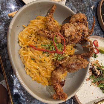 Chao - Soft shell crab pasta...very rich - Asian Fusion Near Me - Honolulu, Hawaii