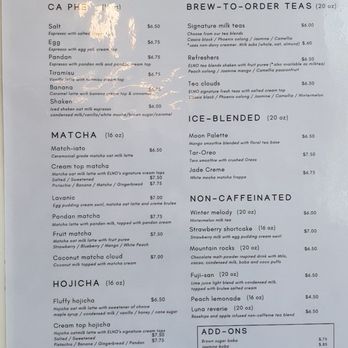 ELNO - Menu as of 8-3-2025 - Coffee & Tea Near Me - Panorama City, California ELNO - Menu as of 8-3-2025 - Coffee & Tea Near Me - Panorama City, California
