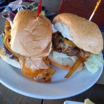 Fronk's - a cheese burger slider and a turkey burger slider - Burgers Near Me - Bellflower, California