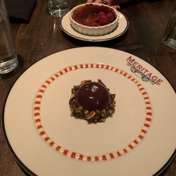 Meritage - Crème brûlée and chocolate torte dessert (not sure) - French Near Me - Saint Paul, Minnesota Meritage - Crème brûlée and chocolate torte dessert (not sure) - French Near Me - Saint Paul, Minnesota
