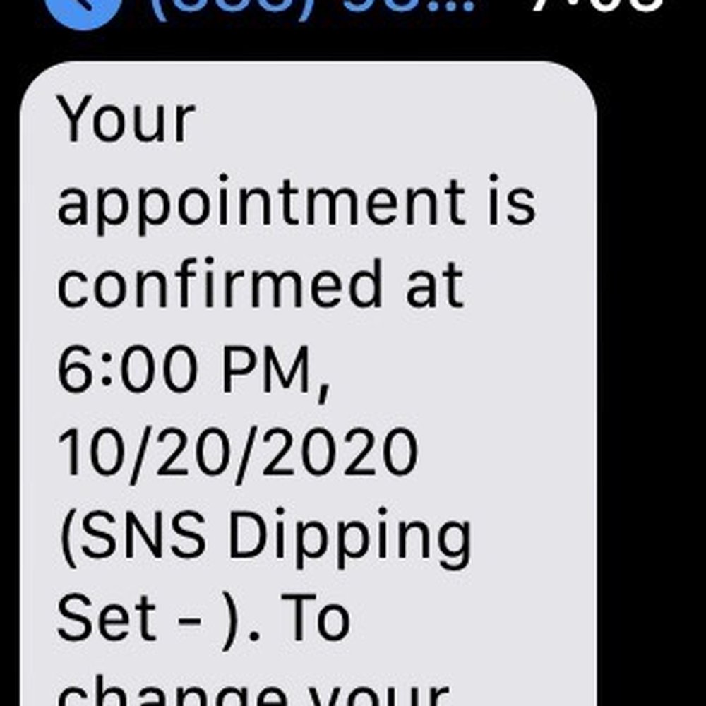 Appointment confirmation